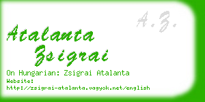 atalanta zsigrai business card